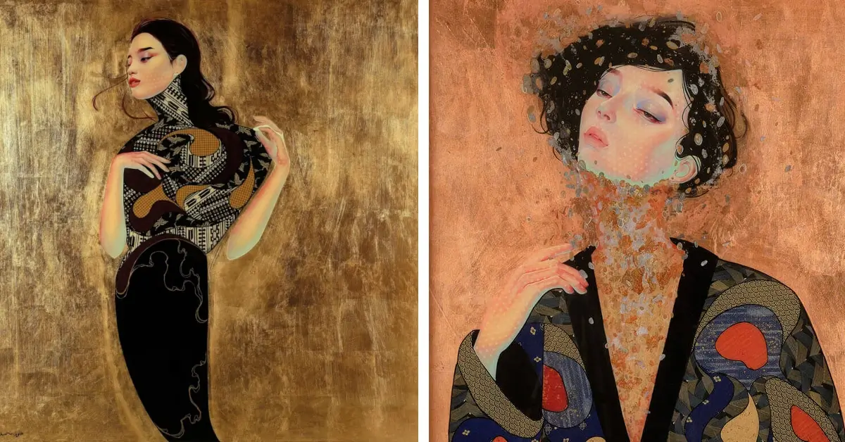 Abstract mixed media painting by Laura Asa Flores featuring layered textures, symbolic elements, and intuitive expressive brushwork inspired by inner reflection.